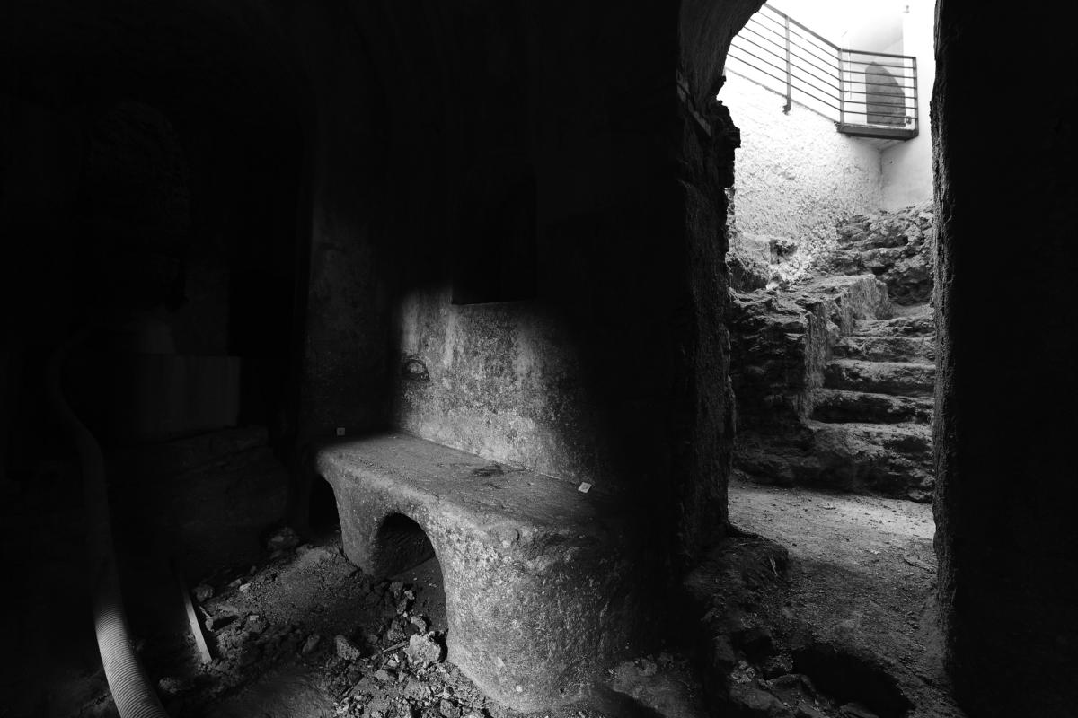 Sistema di riscaldamento ad ipocausto del balneum